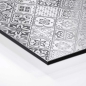 Preview: Küchenrückwand Platte Filigranes Rauten‑Mosaik in Grau Hover-Bild