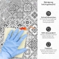 Preview: Küchenrückwand Platte Filigranes Rauten‑Mosaik in Grau Produktdetailbild 3: Reinigung leicht gemacht!