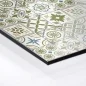 Preview: Küchenrückwand Platte Olivgrün‑Weiß Mediterranes Fliesenmuster Hover-Bild