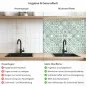 Preview: Küchenrückwand Platte Mediterrane Diamantmuster in Türkis & Rot Produktdetailbild 2: Hygiene und Gesundheit!