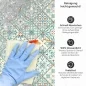 Preview: Küchenrückwand Platte Mediterrane Diamantmuster in Türkis & Rot Produktdetailbild 3: Reinigung leicht gemacht!