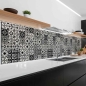 Preview: Küchenrückwand Platte Vintage Azulejo Black & White Artikelbild 1