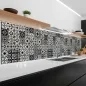 Preview: Küchenrückwand Platte Vintage Azulejo Black & White Artikelbild 1