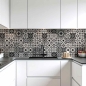 Preview: Küchenrückwand Platte Vintage Azulejo Black & White Hauptbild 1