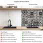 Preview: Küchenrückwand Platte Vintage Azulejo Black & White Produktdetailbild 2: Hygiene und Gesundheit!