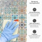 Preview: Küchenrückwand Platte Portugiesische Mediterranoptik Produktdetailbild 3: Reinigung leicht gemacht!