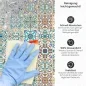 Preview: Küchenrückwand Platte Portugiesische Mediterranoptik Produktdetailbild 3: Reinigung leicht gemacht!