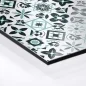 Preview: Küchenrückwand Platte Türkis Schwarz Patchwork Kachel Look Hover-Bild