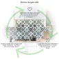 Preview: Küchenrückwand Platte Türkis Schwarz Patchwork Kachel Look Produktdetailbild 1: Küchen-Sorgen ade!