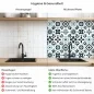 Preview: Küchenrückwand Platte Türkis Schwarz Patchwork Kachel Look Produktdetailbild 2: Hygiene und Gesundheit!
