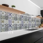 Preview: Küchenrückwand Platte Lavendel‑Olive Mosaik im Azulejo‑Stil Artikelbild 1