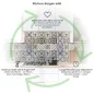 Preview: Küchenrückwand Platte Lavendel‑Olive Mosaik im Azulejo‑Stil Produktdetailbild 1: Küchen-Sorgen ade!