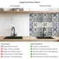 Preview: Küchenrückwand Platte Lavendel‑Olive Mosaik im Azulejo‑Stil Produktdetailbild 2: Hygiene und Gesundheit!