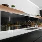 Preview: Küchenrückwand Platte Skylines-Lichter im Spiegel des Sees Hauptbild 1