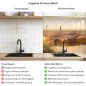 Preview: Küchenrückwand Platte Kölns Ufer im sanften Dämmerlicht Produktdetailbild 2: Hygiene und Gesundheit!