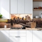 Preview: Küchenrückwand Platte Wolkenkratzer zur Goldenen Stunde Artikelbild 2