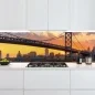 Preview: Küchenrückwand Platte Brücke zur Metropole im Feurigem Licht Artikelbild 2