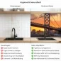 Preview: Küchenrückwand Platte Brücke zur Metropole im Feurigem Licht Produktdetailbild 2: Hygiene und Gesundheit!
