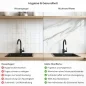 Preview: Küchenrückwand Platte Weißer Marmor mit Grauen Adern Produktdetailbild 1: Hygiene und Gesundheit