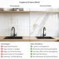Preview: Küchenrückwand Platte Marmoroptik mit Goldakzenten Produktdetailbild: Hygiene und Gesundheit!
