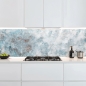 Preview: Küchenrückwand Platte Eisblauer Marmoroptik mit Kupferadern Artikelbild 1