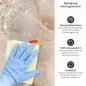 Preview: Küchenrückwand Platte Naturstein Marmor in Creme & Kupfer Produktdetailbild 3: Reinigung leicht gemacht!