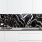 Preview: Küchenrückwand Platte Schwarzer Luxus Marmor Hauptbild 1