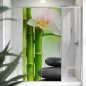 Preview: Sichtschutzfolie Dusche | Orchidee, Bambus und Stein