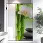 Preview: Sichtschutzfolie Dusche | Orchidee, Bambus und Stein