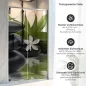 Preview: Sichtschutzfolie Dusche | SPA Steinbalance mit Blüte und Bambusblatt