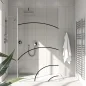 Preview: Sichtschutzfolie Dusche Geschwungenes Linienmotiv