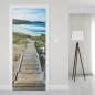 Preview: Türfolie Holztreppe zum Meer Artikelbild 1
