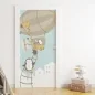 Preview: Türfolie Kinderzimmer Zeppelin Pinguine Artikelbild 1