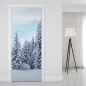 Preview: Türfolie Winterwald im Morgenlicht Artikelbild 1