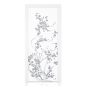 Preview: Türfolie mit zarten Kirschblütenzweigen im japanischen Stil Hauptbild 1