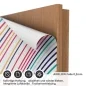 Preview: Türfolie Bunte Wellenlinien im Retro‑Look AIRFLOW Folie
