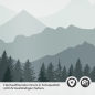 Preview: Türfolie Bergpanorama & sanfter Tannenwald Detailbild 2