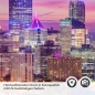 Preview: Türfolie Skyline Lichtermeer Detailbild 2