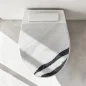 Preview: Wc-Deckel Aufkleber Marmoroptik weiß schwarz Artikelbild 1