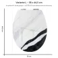 Preview: Wc-Deckel Aufkleber Marmoroptik weiß schwarz Variante 38 x 44 cm
