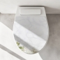 Preview: Wc-Deckel Aufkleber Marmoroptik mit Blumen Artikelbild 1