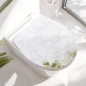 Preview: Wc-Deckel Aufkleber Marmoroptik mit Blumen Hauptbild