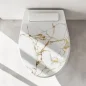 Preview: Wc-Deckel Aufkleber weiß goldener Marmoroptik Artikelbild 1