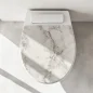 Preview: Wc-Deckel Aufkleber beiger Marmoroptik Artikelbild 1
