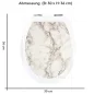 Preview: Wc-Deckel Aufkleber beiger Marmoroptik Variante 30 x 36 cm