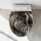Preview: Wc-Deckel Aufkleber schwarz goldenes Marmoroptik Artikelbild 1