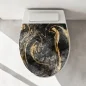 Preview: Wc-Deckel Aufkleber schwarz goldenes Marmoroptik Artikelbild 1
