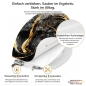Preview: Wc-Deckel Aufkleber schwarz goldenes Marmoroptik Detailbild 1