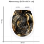 Preview: Wc-Deckel Aufkleber schwarz goldenes Marmoroptik Variante 30 x 36 cm