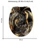 Preview: Wc-Deckel Aufkleber schwarz goldenes Marmoroptik Variante 38 x 44 cm